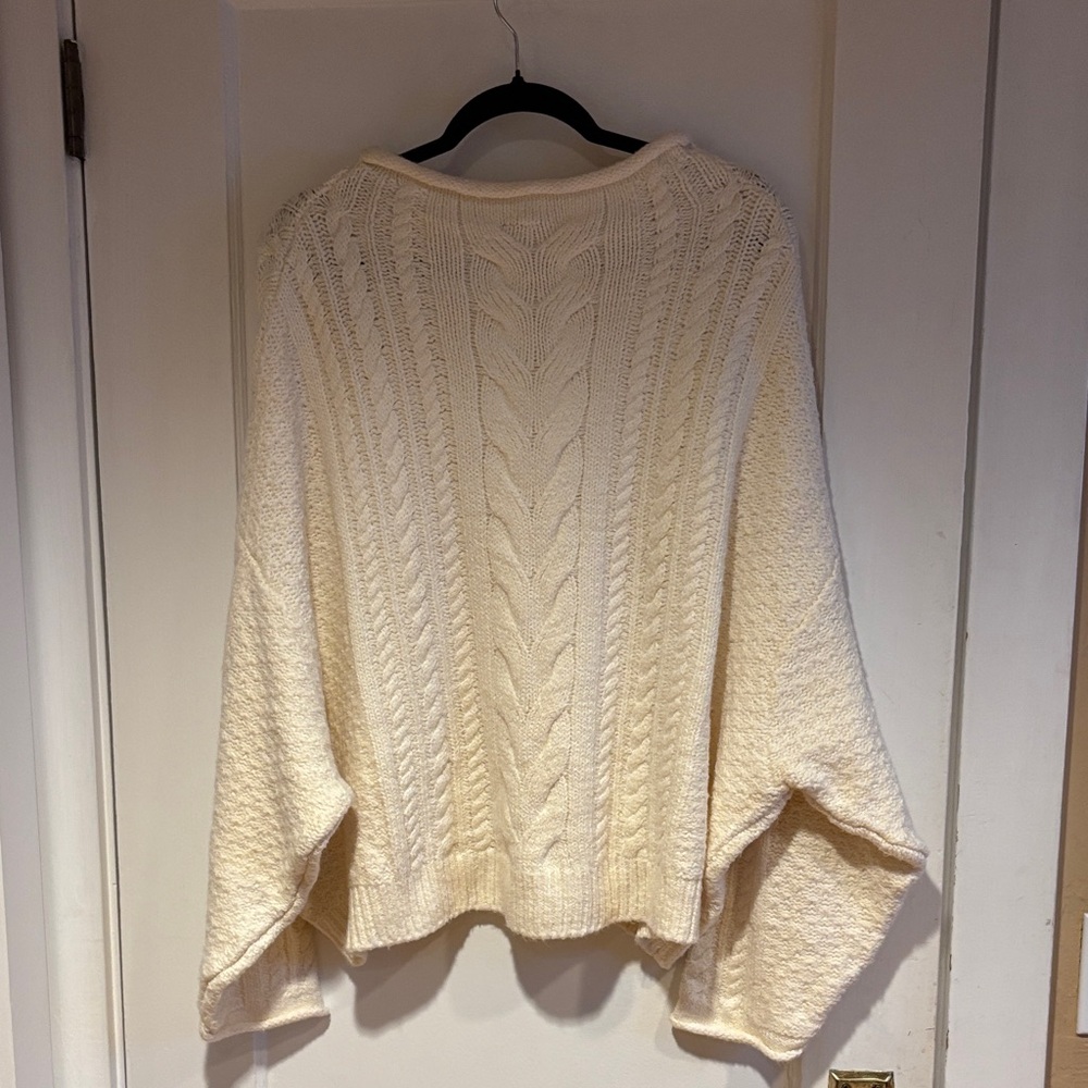 Pilcro Cream Cable Knit Sweater - Picture 7 of 9